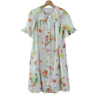 Vintage Floral Nightgown House Dress